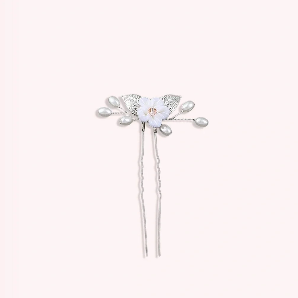 NWT Winter Flower Pearl Pins Hair Accessory set - Picture 5 of 5